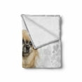 thumbnail image 2 of Chihuahua Soft Flannel Fleece Throw Blanket, I Love My Dog with a Paw Print and Photo of Pet, Cozy Plush for Indoor and Outdoor Use, 50" x 60", Sand Brown Grey, by Ambesonne, 2 of 6