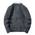 thumbnail image 4 of Vedolay Men's Jacket Long Sleeve Sportswear Coat Jacket Clothes Grey,L, 4 of 4