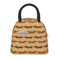 thumbnail image 1 of Fotbe Dachshund Dog Puppy Bolsa de Almuerzo con Estampado, Lonchera Aislada, Contenedor de Comida Reutilizable Tipo Cooler a Prueba de Fugas, 1 of 6