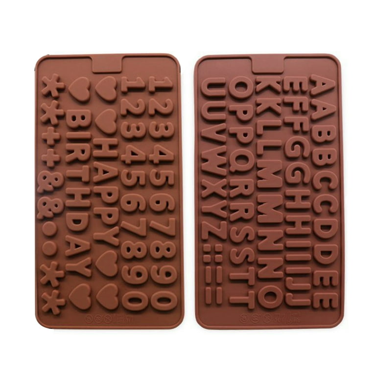 1pc Letter Molds for Chocolate, Alphabet and Numbers Silicone Molds for  Making Gummy Candy Chocolate Cake Decoration