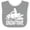 Heather and White, variant on Inktastic Snowmobile Rider Snowmobiling Boys Baby Bib