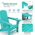 thumbnail image 4 of KINGYES Folding Adjustable Adirondack Chair with Retractable Ottoman Set of 2 for Patio Garden, Aruba, 4 of 8