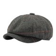 thumbnail image 4 of KDSJSXW Men Hat Hat Men'S English Vintage Newspaper Kids' Hat Classic Plaid Driver Hat Artist Hat Hat For Men (Black,One Size), 4 of 8