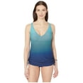 thumbnail image 1 of Tyr Fishnet V-Neck Sheath Swimsuit Turquoise Size 8, 1 of 2