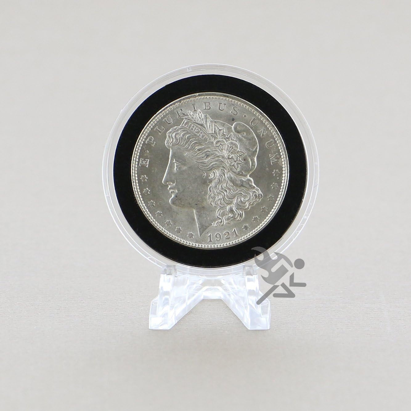 OnFireGuy 25pcs Coin Display Easels | 1.5' Small Clear Acrylic Easels for Cards & Badge