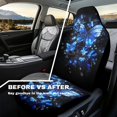 thumbnail image 4 of Uorisanigo Blue Butterflies Car Seat Covers 2 Pcs, Waterproof Universal Front Seat Protector, Easy to Install Automobile Interior Decorate Accessories Universal Fit for Car SUV Trucks, 4 of 7