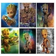 thumbnail image 2 of Disney Marvel Baby Groot diy diamond painting full drill diamond embroidery mosaic diamond stitch rhinestone kits home decorsquare 60x80cm Gao Jinjia LED, 2 of 2