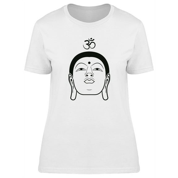 Head Of Buddha Om Mantra T-Shirt Women -Image by Shutterstock, Female XX-Large