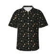 thumbnail image 1 of Balery Pine Cone Woodland Pattern Camisas hawaianas de manga corta para hombre, camisas playeras de corte holgado, camisas de vacaciones con botones,X-Large, 1 of 7