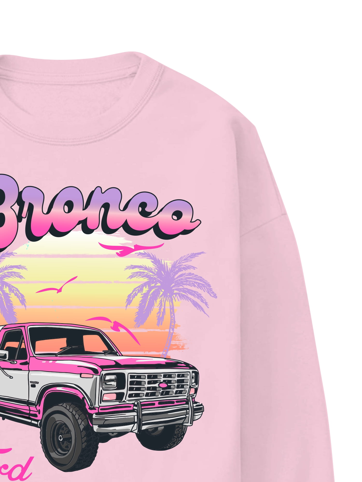 Bronco Sunset, Girls Apparel Graphic Long Sleeve Sweatshirt, Sizes 4-16