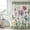 Green, variant on Spring Flowers Shower Curtain, Waterproof Shower Curtains for Bathroom, Purple Boho Farmhouse Botanical Florals Washable Fabric Bathtub Curtain Set Bath Decor with 12 Hooks Extra Long 72"x96"