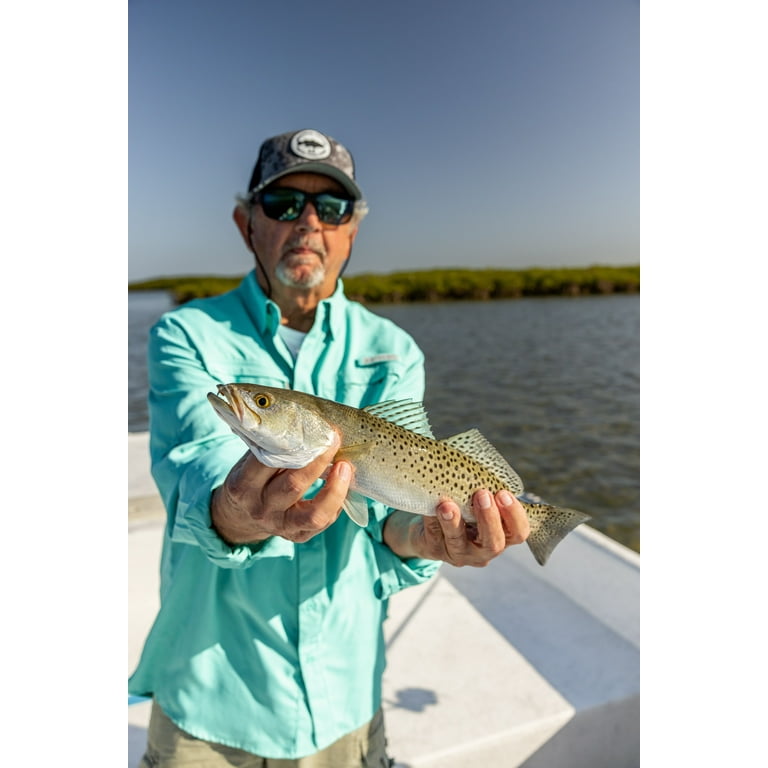 Realtree Long Sleeve Fishing Guide Shirt, Lagoon, Size 3X-Large