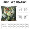 thumbnail image 5 of Creowell Flowers Bird Pillow Covers for Couch Sofa Indoor Outdoor Short Plush Pillow Case Wrinkle Resistant Fade Resistant 1PC 12x12in, 5 of 5