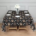 thumbnail image 3 of Paw Prints and Bones Square Tablecloth,Waterproof Square Table Cover,Wipeable Spillproof Washable Table Cover for Home Kitchen Party Decor 52"x52"(132x132cm), 3 of 6