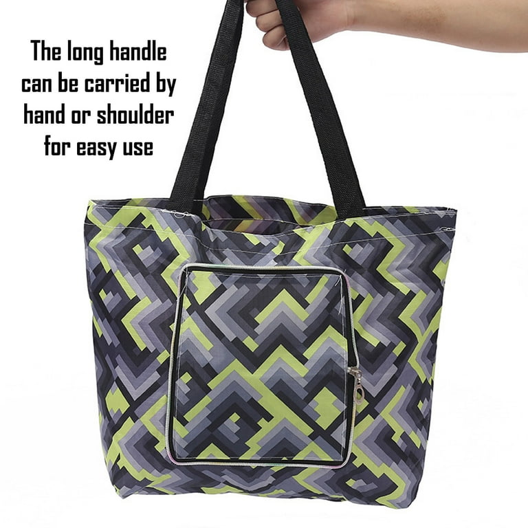 Reusable Grocery Bags with Handles Foldable Washable Shopping Bags 
