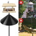 thumbnail image 4 of JUNWELL 18 inch Wrap Around Metal Squirrel Baffle Proof Baffles Durable Plastic Bird Feeder Guard with Hook black pole style, 4 of 10