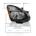 thumbnail image 3 of Spec-D Tuning Black Headlights Compatible with 2008-2013 Nissan Rogue L+R Pair Head Light Lamp Assembly, 3 of 6
