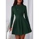 thumbnail image 2 of Vestido PRETTYGARDEN Verde Oscuro Manga Larga Línea A XL, 2 of 8