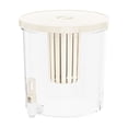 thumbnail image 1 of Beige Water Pitcher With Spout For Refrigerator Cold Beverage Dispenser Large Plastic Container 9.65 Inch, 1 of 8