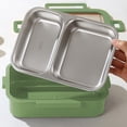 thumbnail image 4 of TACILIP Stationery Supplies, 1PCS Bento Box Lunch Box 2 Compartment Snack Containers Reusable Lunch Box Lunch Containers For Home Travel Work 750ml Equipped With Plastic Tableware, Home Gifts, 4 of 6
