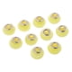 thumbnail image 4 of 10 cuentas redondas de vidrio doradas de 12 mm para hacer joyas. Amarillo, 4 of 6