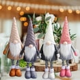 thumbnail image 4 of Christmas Plush Gnomes Doll Ornament-Lovely Retractable Spring Legs Gnomes Doll Table Decor for Home Shelf Fireplace Ornaments Holiday Party Christmas Decorations(19.29"*7.48"), 4 of 6