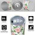 thumbnail image 4 of Pioneer Flower Floral Print Pattern 20oz Skinny Tumbler with Straw & Lid, Double Wall Vacuum Insulated Cup, Leak-Proof, Cup Holder Friendly, Hot 6H Cold 12H, 4 of 6