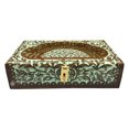 thumbnail image 4 of FORESTIS GALLINARIA Handmade Decorative Wooden Jewelry Box, Kit, Vanity,Trinket, Organizer For, Ladies, Men, Women, Gold, Cash,Multipurpose Keepsake, Gift Item (10x6, Full-Bread Greenish-Blue), 4 of 8