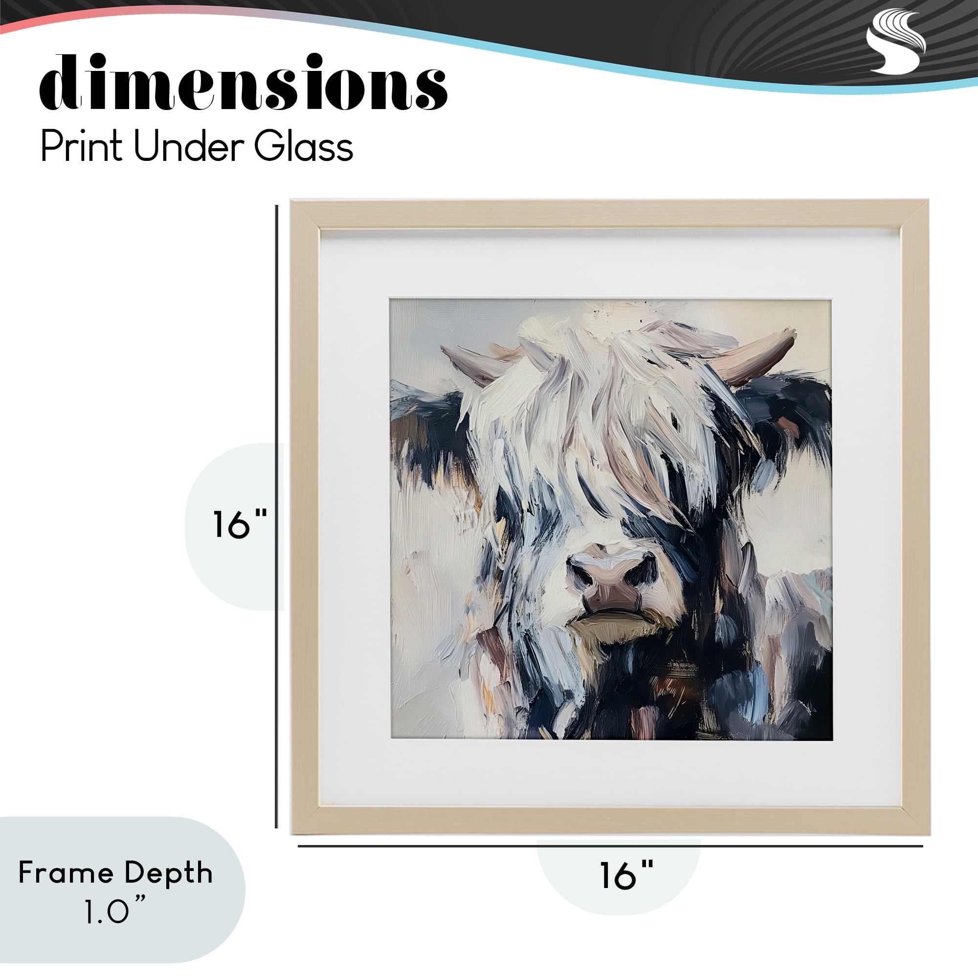 Stupell Industries Scruffy Little Highland Birch Framed Print Under Glass, design by Tina LeCour
