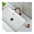 thumbnail image 5 of Basin faucet Bathroom super long pipe two holes Rose Gold Widespread bathroom faucet sink tap 360 rotating widespread basin Tap, 5 of 7