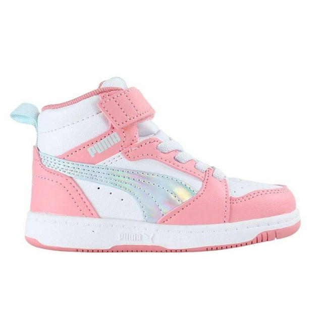 Tenis Puma Rebound V6 Mid Space Belle INF para Niñas Pequeñas 402769-01 rosa 14