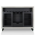 thumbnail image 2 of Furniture of America Raxon Industrial Wood Multi-Storage Buffet in Black, 2 of 7