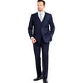 thumbnail image 1 of Men's 3 Piece Side Vent Notch Collar Single Breasted Dark Navy Slim Fit Vested Suit, 1 of 1