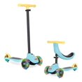 thumbnail image 1 of Scooter / Triciclo Evolutivo 5 en 1 de Equilibrio para Niños, Patinete Multifuncional Convertible con Asiento Desmontable, Guía y Luz LED, Color Azul, 1 of 6