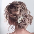 thumbnail image 2 of Rhinestone Hair Comb Bridal Hair Pieces Crystal Brides Headpiece Hair Jewelry Glitter Wedding Hair Accessories for Women and Girls(3-Rose Gold), 2 of 4