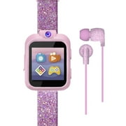 iTech Junior Girls Earbuds & Smartwatch Set - Pink Glitter 900227M-40-FGL