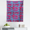 thumbnail image 1 of Colorful Tapestry, Quirky Contemporary Shapes with Retro Influences Dots Forms Maze Like, Fabric Wall Hanging Decor for Bedroom Living Room Dorm, 5 Sizes, Sky Blue Pink Purple, by Ambesonne, 1 of 1
