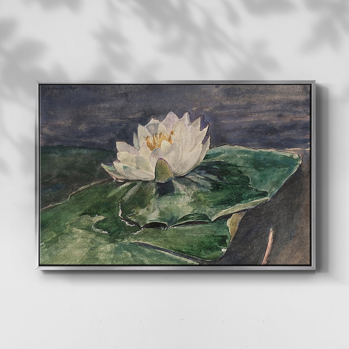 Vintage Botanical Print-LX By Wexford Home Framed in Silver Wood Gallery Wrapped Canvas 25 in. x 37 in.