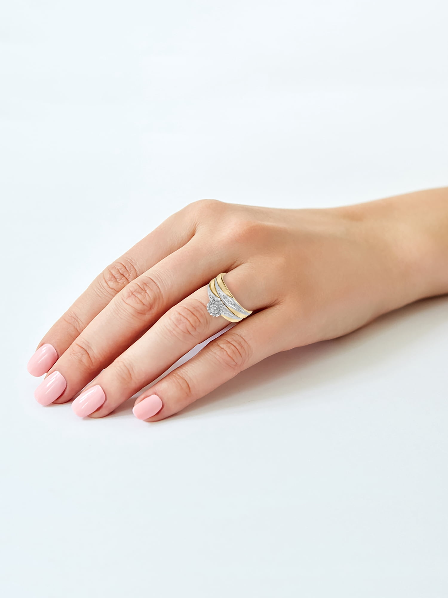 Diamond-Accent 10k Yellow & White Gold "Togetherness" Women's Bridal Set by Keepsake