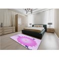 thumbnail image 5 of Ahgly Company Machine Washable Indoor Square Transitional Heliotrope Purple Area Rugs, 7' Square, 5 of 7