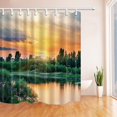 thumbnail image 1 of Cortina de ducha ABPHQTO poliéster paisaje natural 160x180 cm, 1 of 1