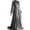 Silver, variant on Njagoc3 Womens Long Sleeve Vintage Court Gown, Floor - Length Maxi Dress, Flowy Fit, Solid Color Variants, for Themed Parties & Cosplay