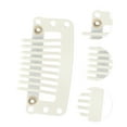 thumbnail image 2 of Unique Bargains 20 Pcs 9-Teeth Snap Wig Hair Clips for Hair Extension Beige, 2 of 5