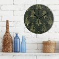 thumbnail image 3 of Yayeee 10" Wall Clock Battery Operated Quartz Round Silent Non-Ticking Home Decor, Hand Drawn Christmas Trees, 3 of 6