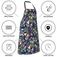 thumbnail image 5 of Kdxio Purple-Gold Triangles Apron with Pockets Adjustable Kitchen Aprons for Men Women Waterproof Aprons for Cooking,Drawing,Crafting, Baking Household Cleaning, 5 of 5