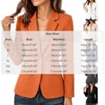 thumbnail image 3 of IUYRTFE Women's Slim Fit Single Button Blazer Long Sleeve Notched Lapel Casual Workwear Jacket, 3 of 6