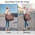 thumbnail image 2 of Aesthetic Floral Design Travel Bag Boho Watercolor Flower Pattern Weekender Tote, Lightweight, , Multiple Pockets, 2 of 5