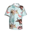 thumbnail image 2 of Bixox Men's Hawaiian Shirts Men's Cute Pug Dogs Print Short-Sleeve Shirt-3X-Large, 2 of 8