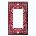 thumbnail image 5 of Metal Light Switch Plate Cover Elegant Red Mandala Flower Tile Pattern TIL068, 5 of 13