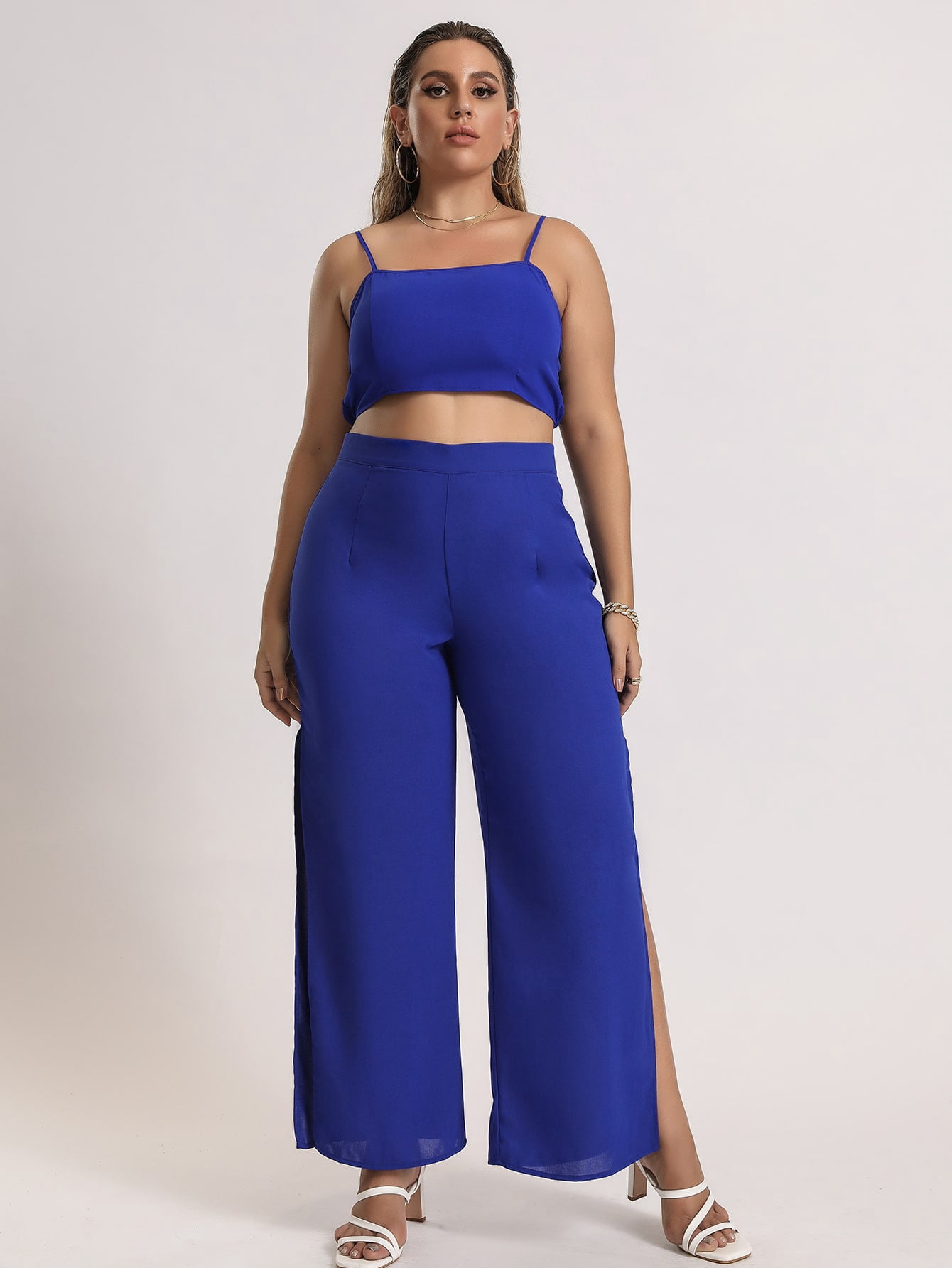 Side Split Wide Leg Pants 231614W320112 